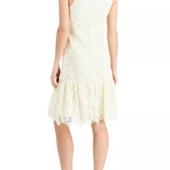 Lauren Ralph Lauren Women’s Lace Sleeveless Dress Victorian Romantic Ivory Sz. 8 - Picture 10 of 17